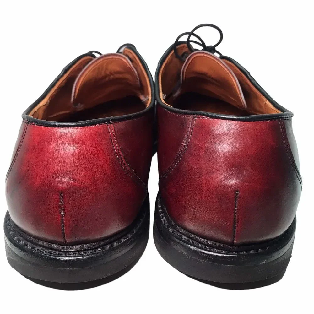 Men's 10 1/2 B ALLEN EDMONDS Ashton Split Toe Brown‎ Oxford Dress Shoes Loafers